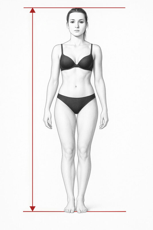 Körpergröße: vom Scheitel bis zur Sohle