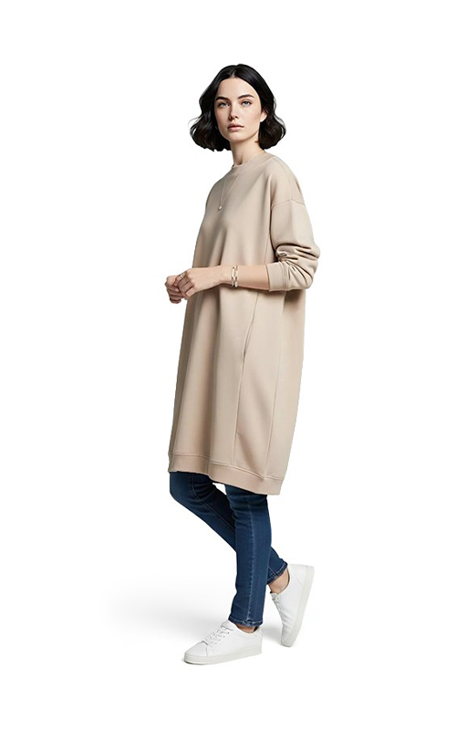 Hoodiekleid mit Drop-Shoulder Ärmel