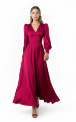 Maxikleid mit Dekoknöpfen