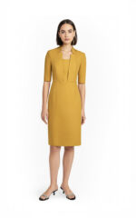 2512 - Платье с декоративными лацканами