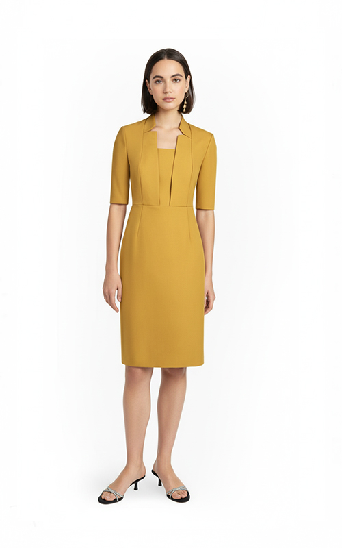 Kleid mit dekorativem Revers