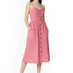 Trägerkleid in Midilänge