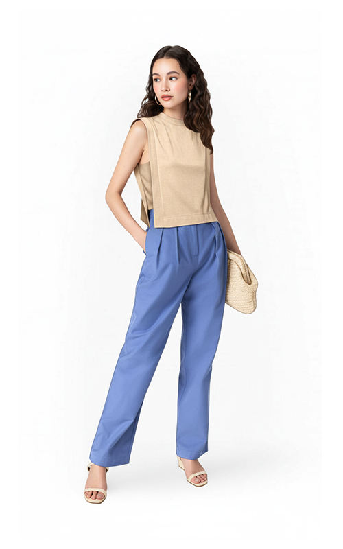 Bluse aus Strickstoff