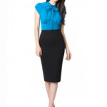 Bluse mit Schleifenkragen