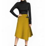 4755 - Юбка с декоративным запахом