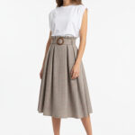 4895 - Юбка с внешними складками