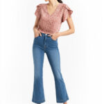 Bluse mit petal Ärmel