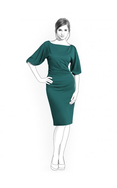 Kleid mit ausgefallenem Ballonärmel