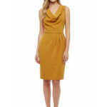 Kleid mit Wasserfall-Ausschnitt