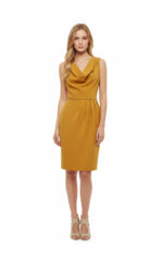 Kleid mit Wasserfall-Ausschnitt