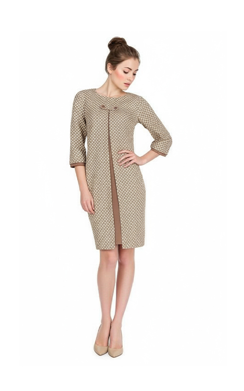 Kleid mit dekorativer Falte