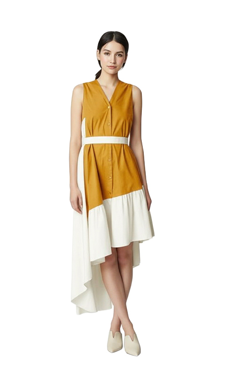 Asymmetrisches Kleid