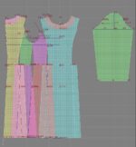 2115 - Kleid mit Relief-Falten – Bild 3