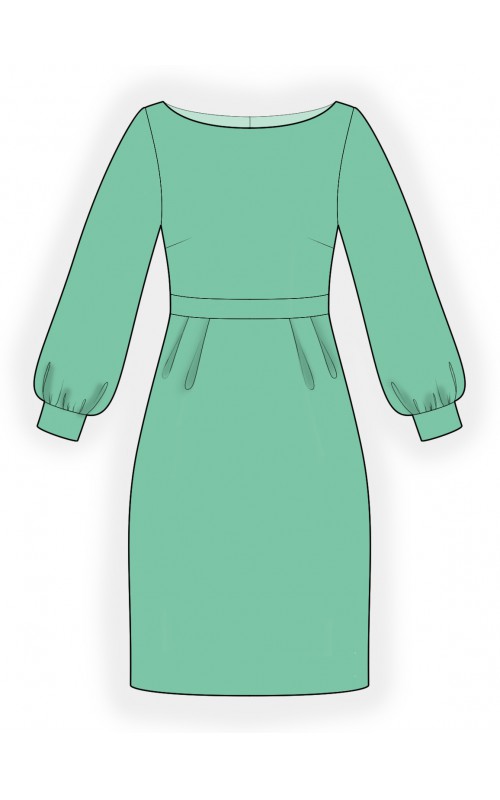 Kleid mit weitem Ärmel