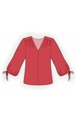 Bluse mit Schulteransammlung