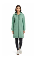 Langer Hoodie mit aufgesetzter Tasche