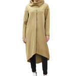 Hoodiekleid mit Reißverschlussimitation