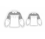 2610 - Bluse mit Spitzeneinsätzen – Bild 2