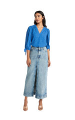 2578 – Блузка со сборкой на плече