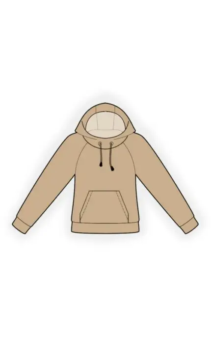 Kapuzensweatshirt mit Raglanärmel