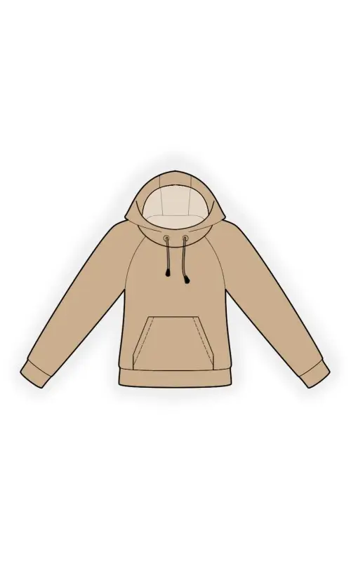 Kapuzensweatshirt mit Raglanärmel