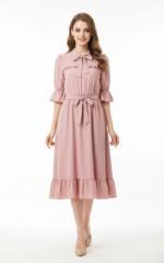 2093 - Kleid mit Rüschen – Bild 4