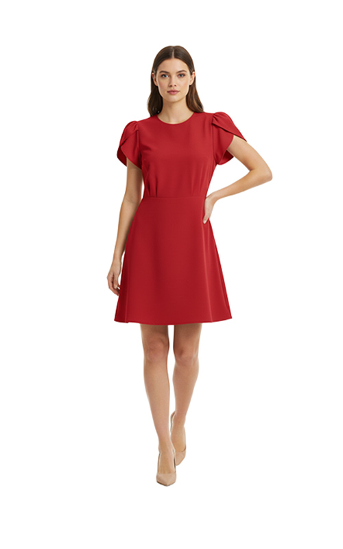 Kleid mit kurzen Ärmeln