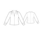 2715 - Bluse mit Falten an der Schulter – Bild 2