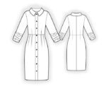 Kleid mit gefalteten Ärmeln