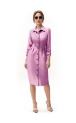 Kleid mit gefalteten Ärmeln