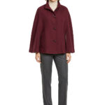 Poncho mit Stehkragen