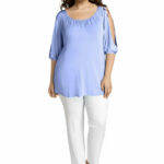 Lockere Bluse mit offenen Schultern