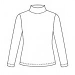 Rollkragenpullover Schnittmuster Beispiel