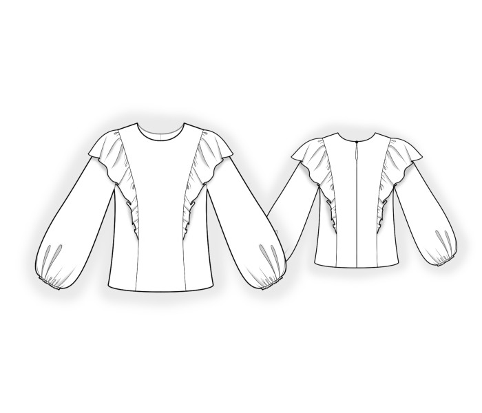 Schnittmuster nach Maß - Bluse mit Rüschen