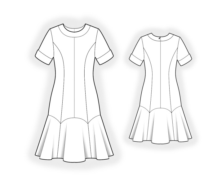 Schnittmuster nach Maß - Kleid mit ausgestelltem Rock