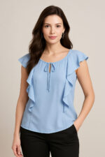 Bluse mit Volant Schnittmuster