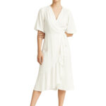 Wickelkleid mit Volants