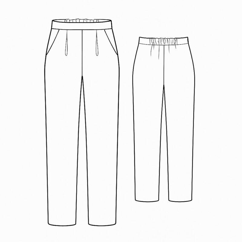 Hose mit Gummibund - Schnittmuster