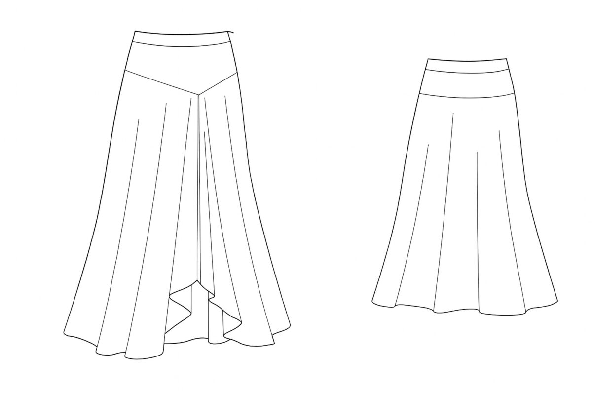 Maxirock Schnittmuster