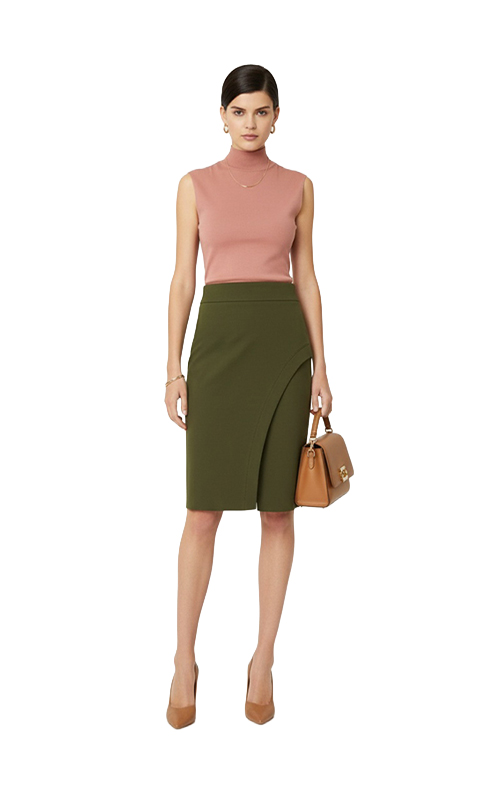 Rock mit Vorderschlitz