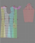 2390 - Kleid mit vertikalen Reliefen – Bild 5