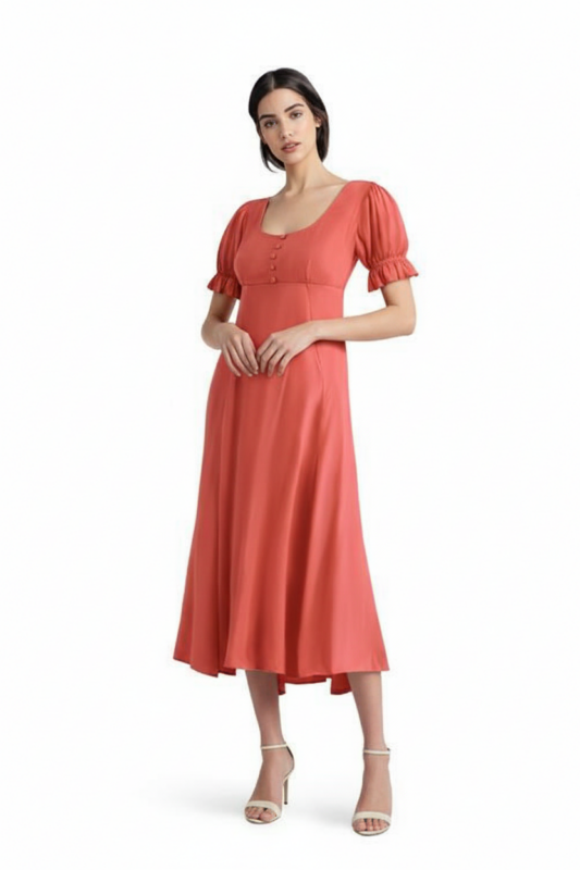 Kleid mit Puffärmel