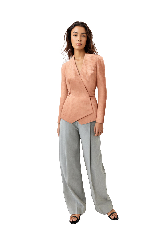 Blazer mit Abnähern am Ärmelkopf