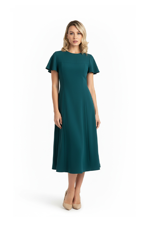 Kleid mit Volantärmeln