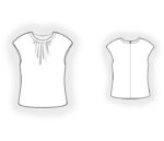 2853 - Leinenbluse mit gerafftem Ausschnitt – Bild 2