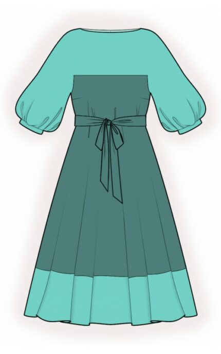 Schnittmuster Kleid mit luftigen Ärmeln