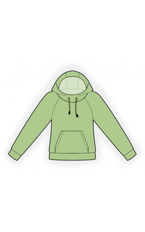 Hoodie mit Reglanärmel