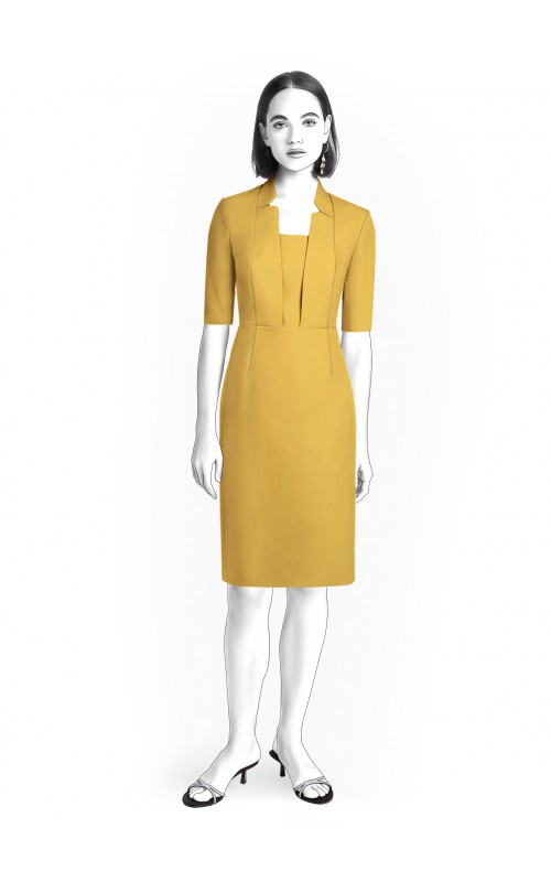 Kleid mit dekorativem Revers