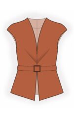 Kurzarmjacke mit Gürtel