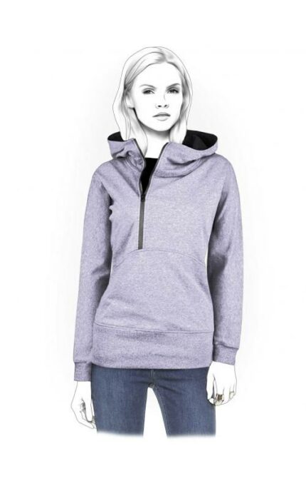 Hoodie mit Kapuze und Reißverschluss